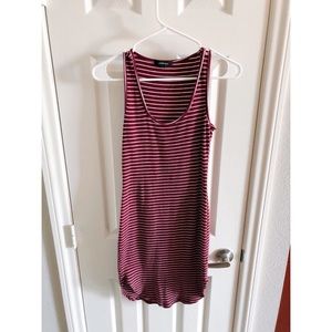 Ambiance Red stripe mini dress